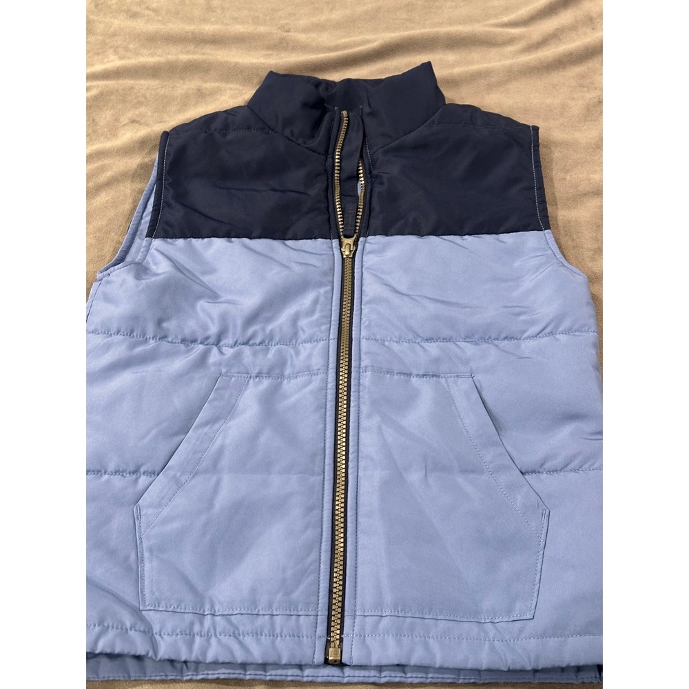 OshKosh B'gosh Kids Blue Colorblock Puffer Vest Size 10 Sleeveless Jacket
